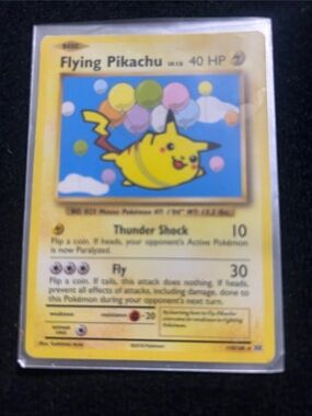 Pokemon Yellow Flying Pikachu Card